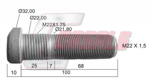 CASALS 21492 Wheel Stud